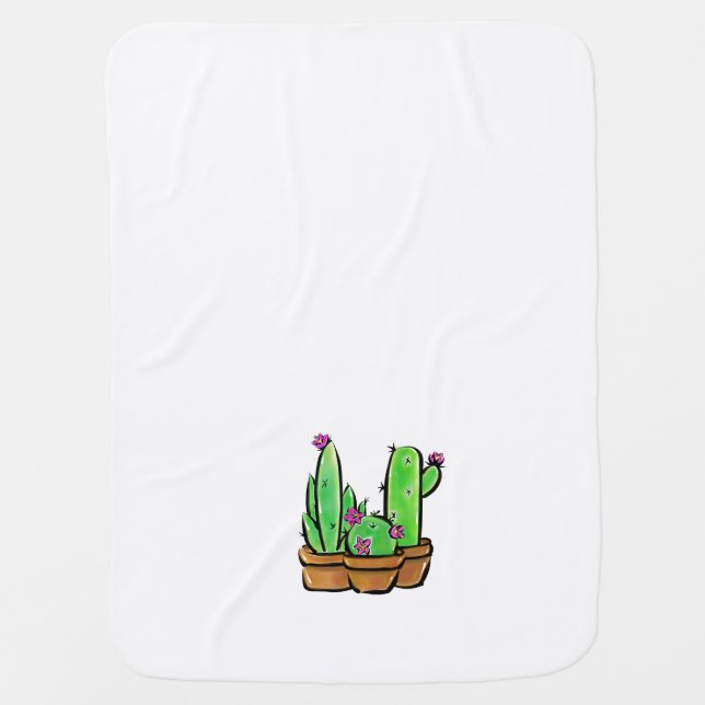 Cute Cactus cacti succulents  Baby Blanket (Front)
