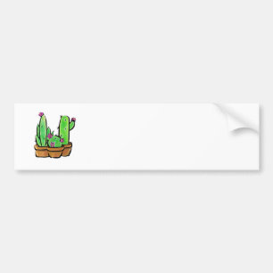 Cute Cactus cacti succulents Bumper Sticker