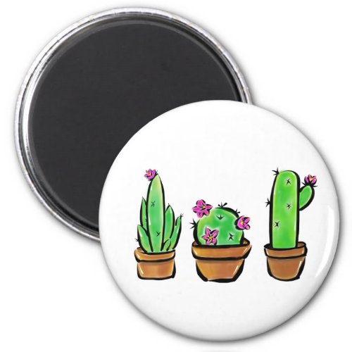 Cute Cactus cacti succulents  Magnet