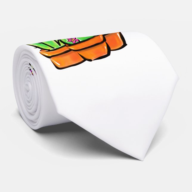 Cute Cactus cacti succulents  Neck Tie (Rolled)