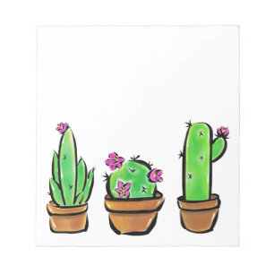 Cute Cactus cacti succulents Notepad