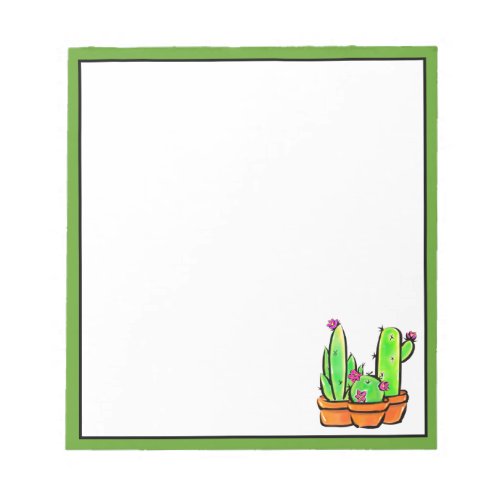 Cute Cactus cacti succulents  Notepad
