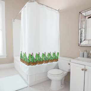 Cute Cactus cacti succulents Shower Curtain