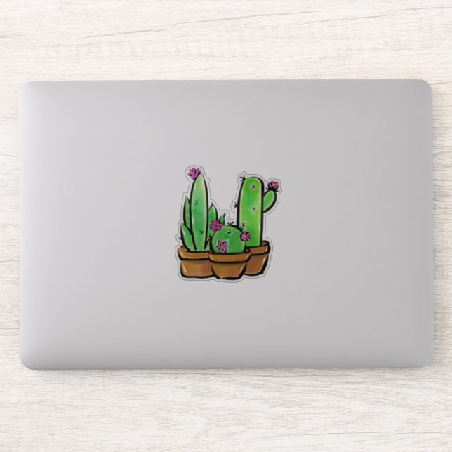 Cute Cactus cacti succulents  Sticker (Computer)