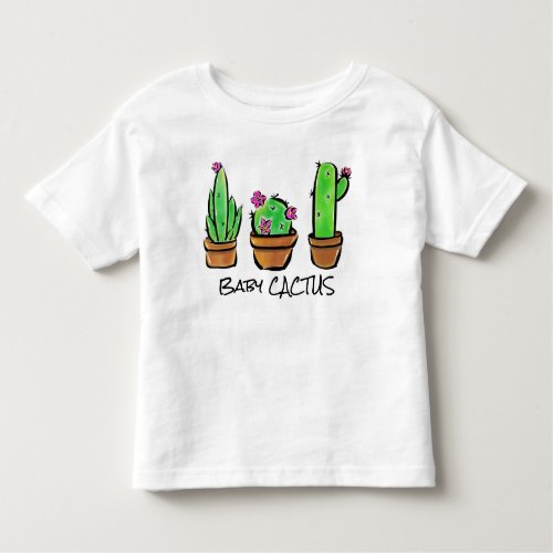 Cute Cactus cacti succulents  Toddler T_shirt
