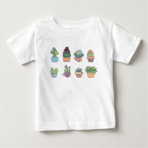 Cute Cactus Collector Kawaii Succulent Lover  Baby T-Shirt