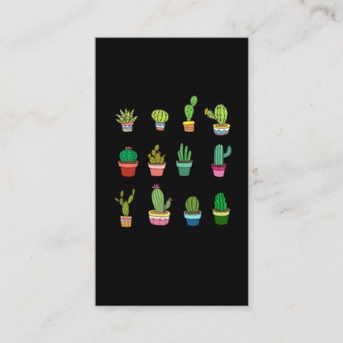 Cute Cactus Collector Kawaii Succulent Lover Business Card