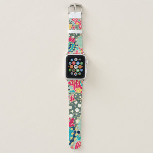 Cute cactus. Colorful seamless pattern. Apple Watch Band