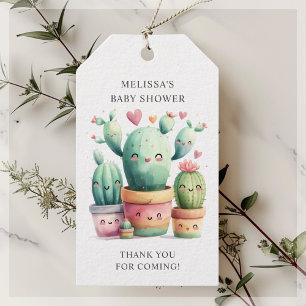 Cute Cactus Fiesta Baby Shower Thank you Favor Gift Tags