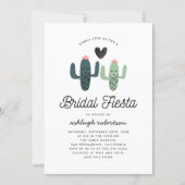 Cute Cactus Fiesta Modern Bridal Shower Invitation (Front)