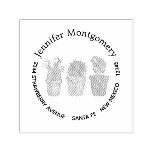 Cute Cactus Girls Wearing Jewelry Self-inking Stamp