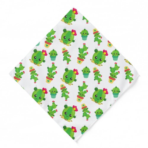 Cute Cactus Green Cactus Cactus Pattern Bandana