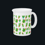 Cute Cactus, Green Cactus, Cactus Pattern Beverage Pitcher<br><div class="desc">Cute,  fun and adorable pattern with green cactuses. Modern and trendy gift,  perfect for the cactus lover in your life.</div>