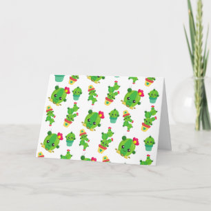 Cute Cactus, Green Cactus, Cactus Pattern Card