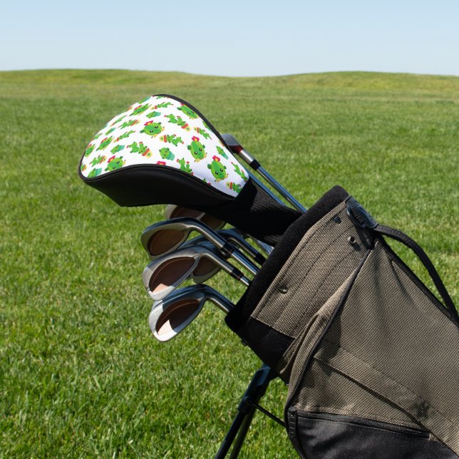 Cute Cactus, Green Cactus, Cactus Pattern Golf Head Cover (In Situ)