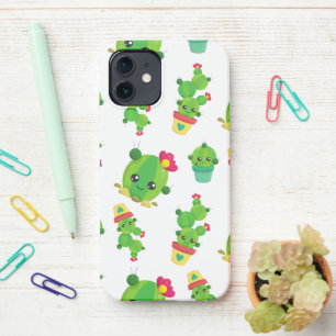 Cute Cactus, Green Cactus, Cactus Pattern iPhone 12 Case