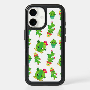Cute Cactus, Green Cactus, Cactus Pattern iPhone 16 Case