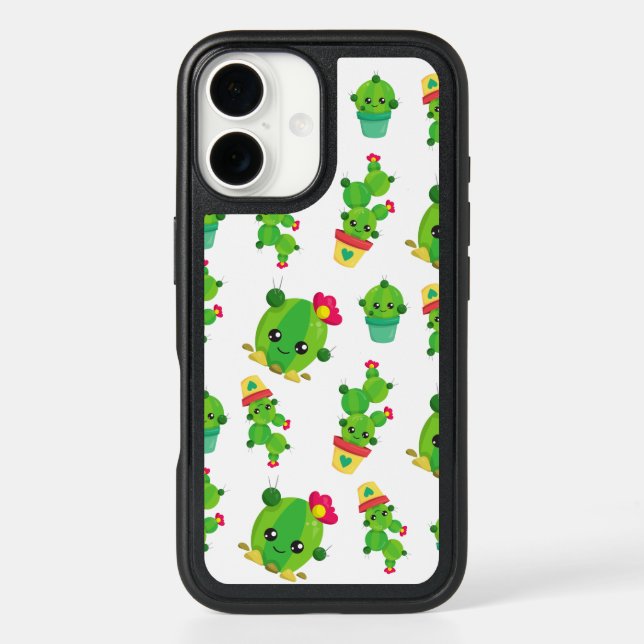 Cute Cactus, Green Cactus, Cactus Pattern Otterbox iPhone Case (Back)