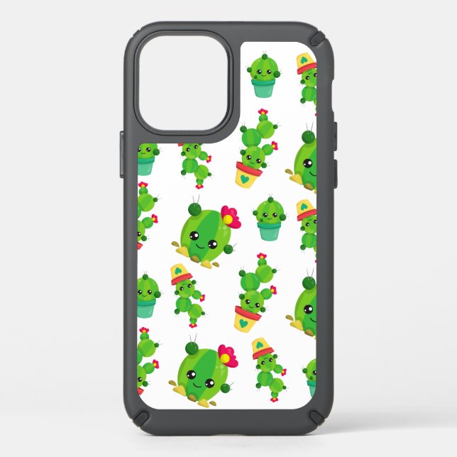 Cute Cactus, Green Cactus, Cactus Pattern Speck iPhone 12 Case (Front)