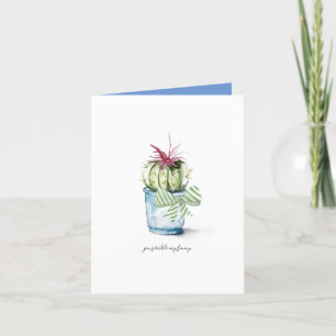 Cute Cactus Greeting Card For Birthday