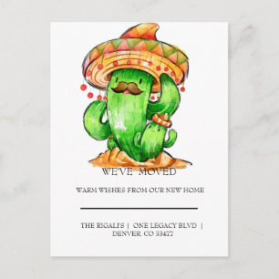 cute Cactus  home moving Postcard