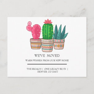 cute Cactus  home moving Postcard