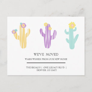 cute Cactus  home moving Postcard