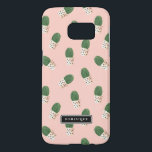 Cute Cactus in Hearts Pots Pattern Personalized Samsung Galaxy S7 Case<br><div class="desc">Cute and modern Samsung case featuring green cactus in painted hearts pots with blush pink background. This personalized case will be perfect as a gift.</div>