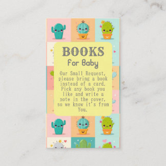 Cute Cactus Kawaii Baby Shower Enclosure Card