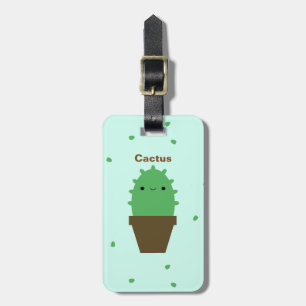 Cute Cactus kawaii plant luggage tag