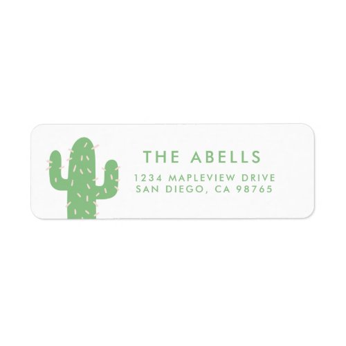 Cute Cactus Label