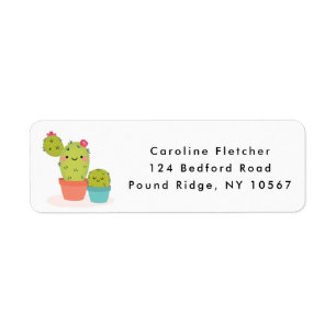 Cute Cactus Label