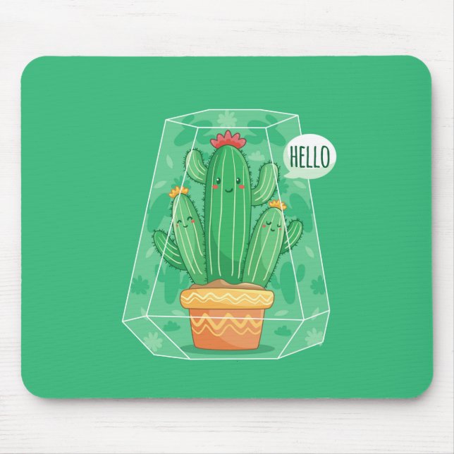 cute Cactus Mouse Pad (Front)