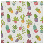 Cute Cactus Nature Succulents Pattern Fabric