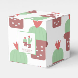 Cute Cactus Pattern Birthday Party Thank You   Favor Boxes