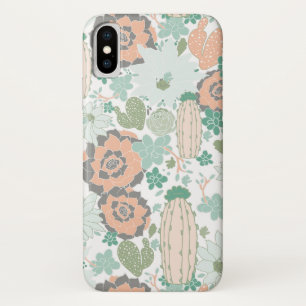 Cute Cactus Pattern iPhone X Case