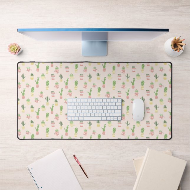 Cute Cactus Pattern Desk Mat (Office 1)