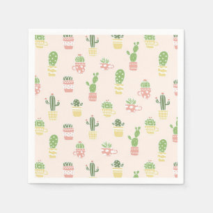 Cute Cactus Pattern Napkins