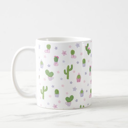 Cute Cactus Pattern Nursery Decor Coffee Mug