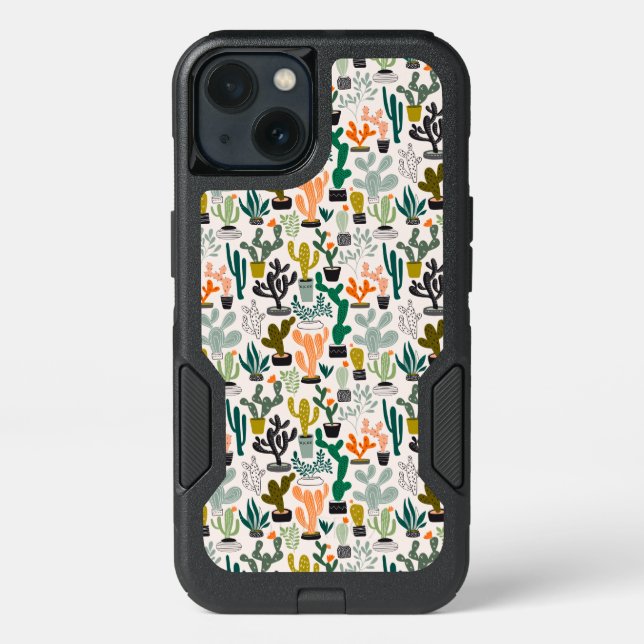 Cute Cactus Pattern Otterbox iPhone Case (Back)