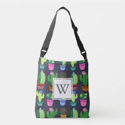 Cute Cactus Pattern - Personalized Crossbody Bag