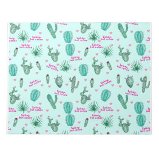 Cute Cactus Patterned Notepad