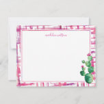 Cute Cactus Personalized Stationery Note Card