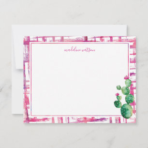Cute Cactus Personalized Stationery Note Card