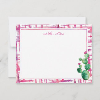Cute Cactus Personalized Stationery Note Card