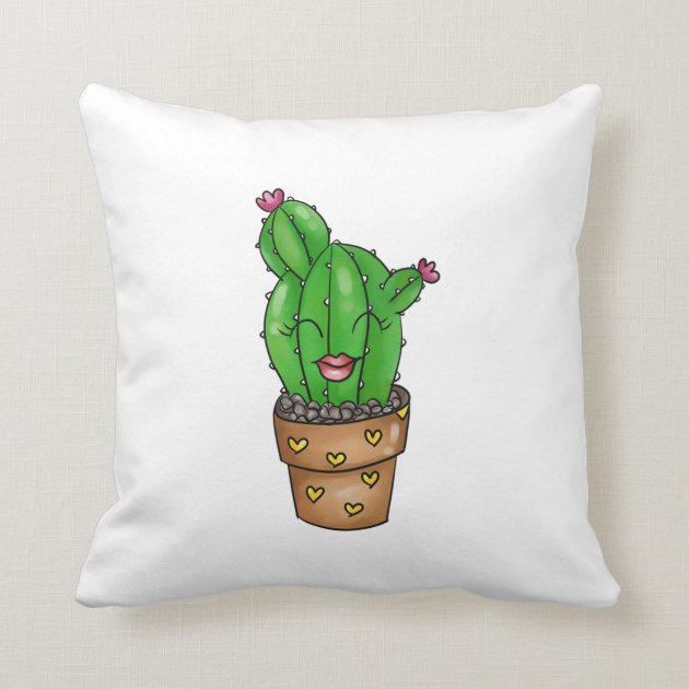 cute cactus pillow
