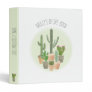 Cute Cactus Plants Succulents Recipes Cookbook 3 Ring Binder
