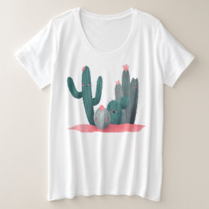 cute cactus plus size T-Shirt