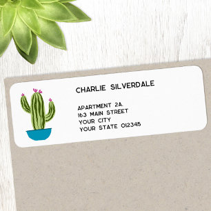 Cute Cactus Return Address Label