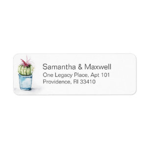 Cute Cactus Return Address Labels